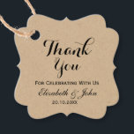 Rustic Wedding Bedankt Bedankjes Labels<br><div class="desc">Een rustige bruiloft begunstigt label. Verander eenvoudig de tekst zoals gewenst om een elegante favoriete tag te maken voor uw speciale dag. Kies de vorm,  het papier en het type twine in het optiemenu hierboven.</div>