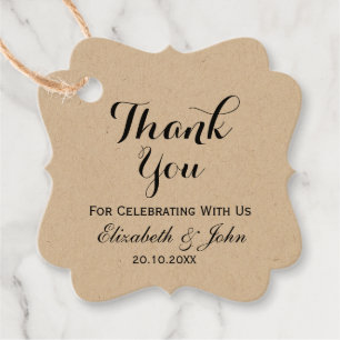 Rustic Wedding Bedankt Bedankjes Labels