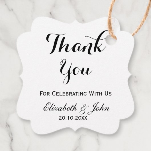 Rustic Wedding Bedankt Bedankjes Labels (Achterkant)