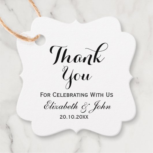 Rustic Wedding Bedankt Bedankjes Labels (Voorkant)