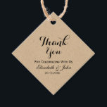 Rustic Wedding Bedankt Bedankjes Labels<br><div class="desc">Een rustige bruiloft begunstigt label. Verander eenvoudig de tekst zoals gewenst om een elegante favoriete tag te maken voor uw speciale dag. Kies de vorm,  het papier en het type twine in het optiemenu hierboven.</div>