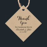 Rustic Wedding Bedankt Bedankjes Labels<br><div class="desc">Een rustige bruiloft begunstigt label. Verander eenvoudig de tekst zoals gewenst om een elegante favoriete tag te maken voor uw speciale dag. Kies de vorm,  het papier en het type twine in het optiemenu hierboven.</div>