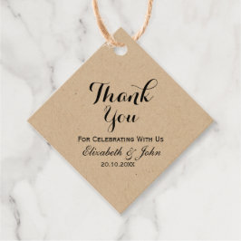 Rustic Wedding Bedankt Bedankjes Labels