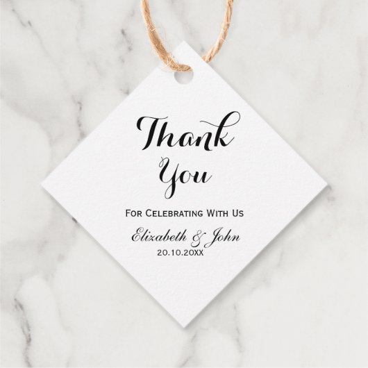 Rustic Wedding Bedankt Bedankjes Labels (Achterkant)