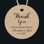 Rustic Wedding Bedankt Bedankjes Labels<br><div class="desc">Een rustige bruiloft begunstigt label. Verander eenvoudig de tekst zoals gewenst om een elegante favoriete tag te maken voor uw speciale dag. Kies de vorm,  het papier en het type twine in het optiemenu hierboven.</div>