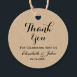 Rustic Wedding Bedankt Bedankjes Labels<br><div class="desc">Een rustige bruiloft begunstigt label. Verander eenvoudig de tekst zoals gewenst om een elegante favoriete tag te maken voor uw speciale dag. Kies de vorm,  het papier en het type twine in het optiemenu hierboven.</div>