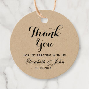 Rustic Wedding Bedankt Bedankjes Labels