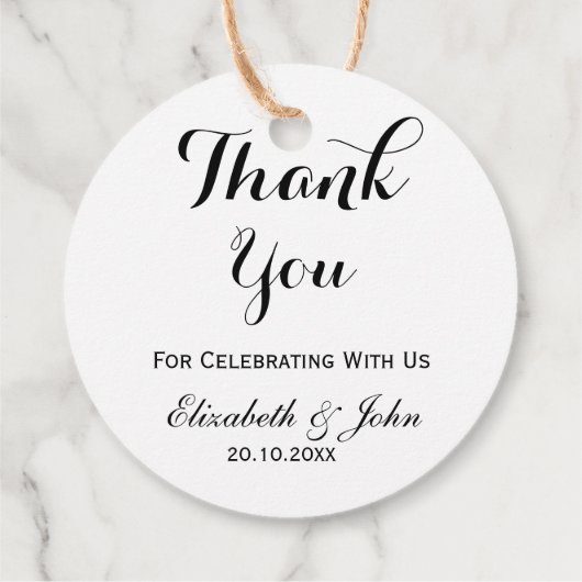 Rustic Wedding Bedankt Bedankjes Labels (Achterkant)