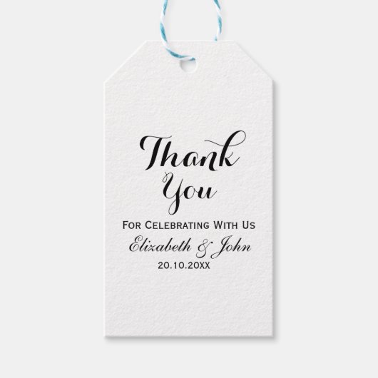 Rustic Wedding Bedankt Cadeaulabel (Voorkant)