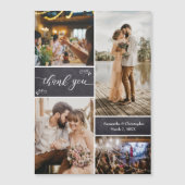 Rustic Wedding Bedankt Foto Collage Verticaal (Voorkant)