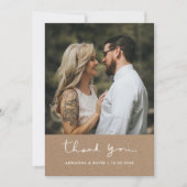 Rustic Wedding Bedankt Kraft Paper (Voorkant)