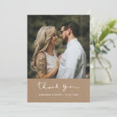 Rustic Wedding Bedankt Kraft Paper (Staand voorkant)