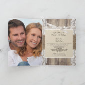 Rustic Wedding Beige White Lace Wood Burlap (Binnen)