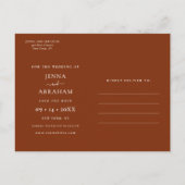 Rustic Wedding Bewaar de datumfoto Uitnodiging Briefkaart (Achterkant)