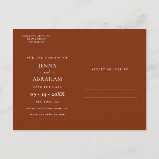 Rustic Wedding Bewaar de datumfoto Uitnodiging Briefkaart (Achterkant)