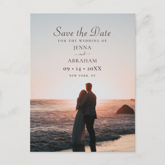 Rustic Wedding Bewaar de datumfoto Uitnodiging Briefkaart (Voorkant)