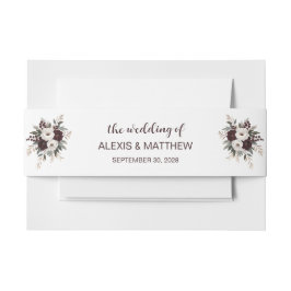 Rustic Wedding Bloemen Uitnodiging Buikband Uitnodigingen Wikkel