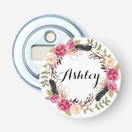 Rustic Wedding Bridesmaid Gift Boho Wedding Party Button Flesopener