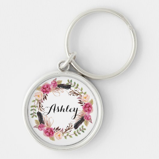 Rustic Wedding Bridesmaid Gift Boho Wedding Party Sleutelhanger (Voorkant)