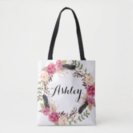 Rustic Wedding Bridesmaid Gift Boho Wedding Party Tote Bag