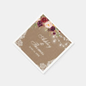 Rustic Wedding Burlap Jar Lights Servet (Hoek)