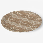 Rustic Wedding Burlap Lace Love Papieren Bordje (Gekanteld)