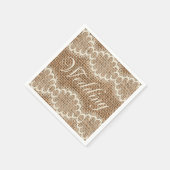 Rustic Wedding Burlap Lace Servetten (Hoek)