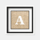 Rustic Wedding Burlap Monogram omgeven Servetten (Voorkant)