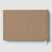 Rustic Wedding Burlap String Lights Lace Gastenboek (Achterkant)