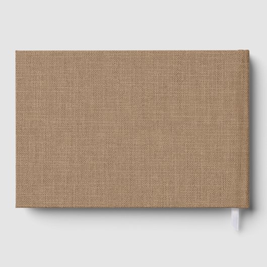 Rustic Wedding Burlap String Lights Lace Gastenboek (Achterkant)