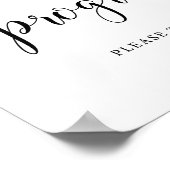 Rustic Wedding Ceremony Program Sign Poster (Hoek)