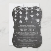 Rustic Wedding Chalkboard onder de sterren Kaart (Voorkant)