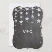 Rustic Wedding Chalkboard onder de sterren Kaart (Achterkant)