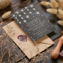 Rustic Wedding Chalkboard onder de sterren Kaart