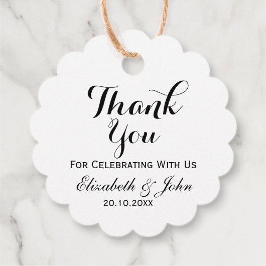 Rustic Wedding Custom Bedankt Bedankjes Labels (Achterkant)