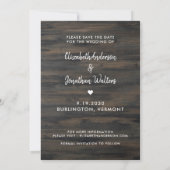 Rustic Wedding Custom Pet Photo Collage Horse Save The Date (Achterkant)