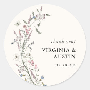 Rustic Wedding Dank je Sticker