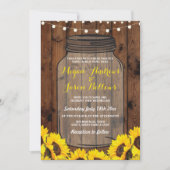 Rustic Wedding Day Jar Wood - Uitnodiging voor zon (Voorkant)
