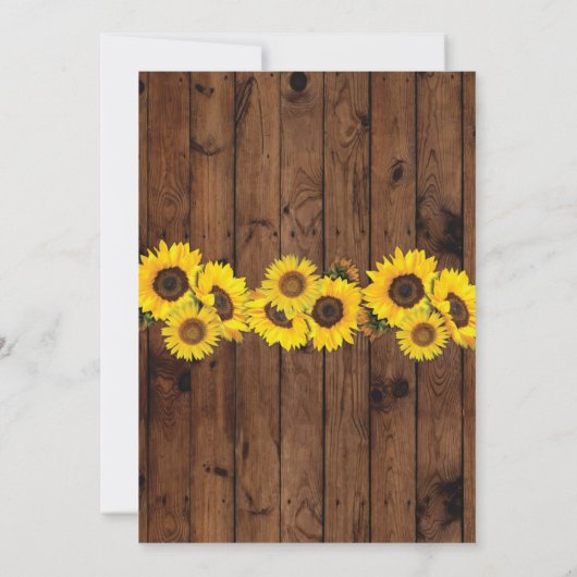 Rustic Wedding Day Jar Wood - Uitnodiging voor zon (Achterkant)