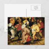 Rustic Wedding, detail van dansende mensen Briefkaart (Voorkant / Achterkant)