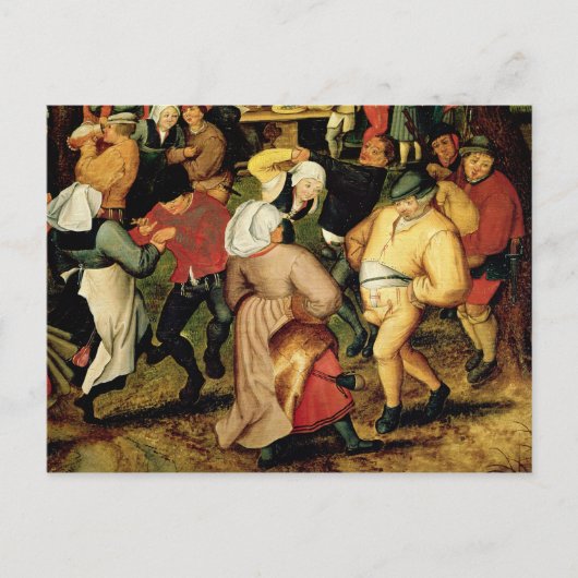 Rustic Wedding, detail van dansende mensen Briefkaart (Voorkant)