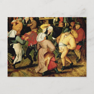 Rustic Wedding, detail van dansende mensen Briefkaart