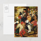 Rustic Wedding, detail van dansende mensen Briefkaart (Voorkant / Achterkant)