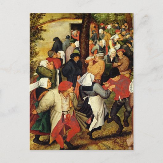 Rustic Wedding, detail van dansende mensen Briefkaart (Voorkant)