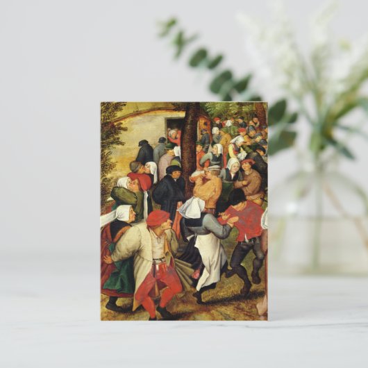 Rustic Wedding, detail van dansende mensen Briefkaart (Staand voorkant)