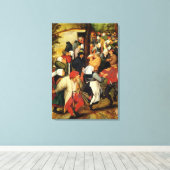 Rustic Wedding, detail van dansende mensen Canvas Afdruk (Insitu (Houten vloer))