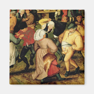 Rustic Wedding, detail van dansende mensen Magneet