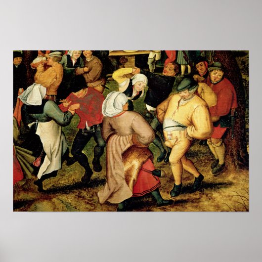 Rustic Wedding, detail van dansende mensen Poster (Voorkant)