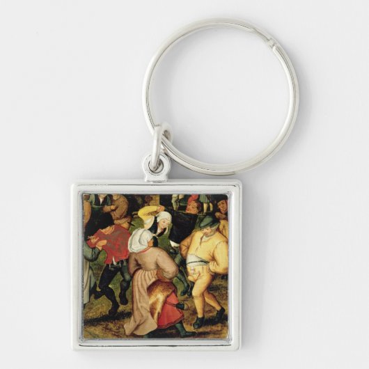 Rustic Wedding, detail van dansende mensen Sleutelhanger (Voorkant)