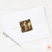 Rustic Wedding, detail van dansende mensen Vierkante Sticker (Envelop)